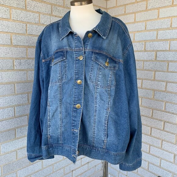 d. jeans Jackets & Blazers - D. JEANS DENIM JACKET SIZE 3X 79% COTTON POLYESTER SPANDEX